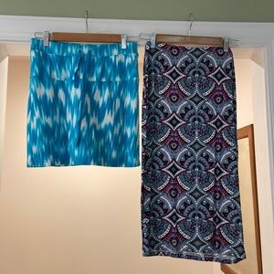 A skort and skirt. Both small.